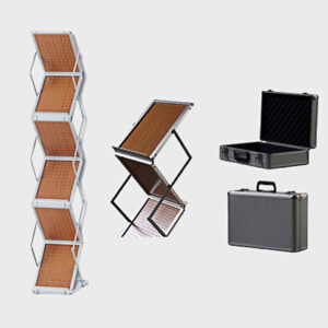 Acxus Jeta Zig Zag Brochure Stand Wood