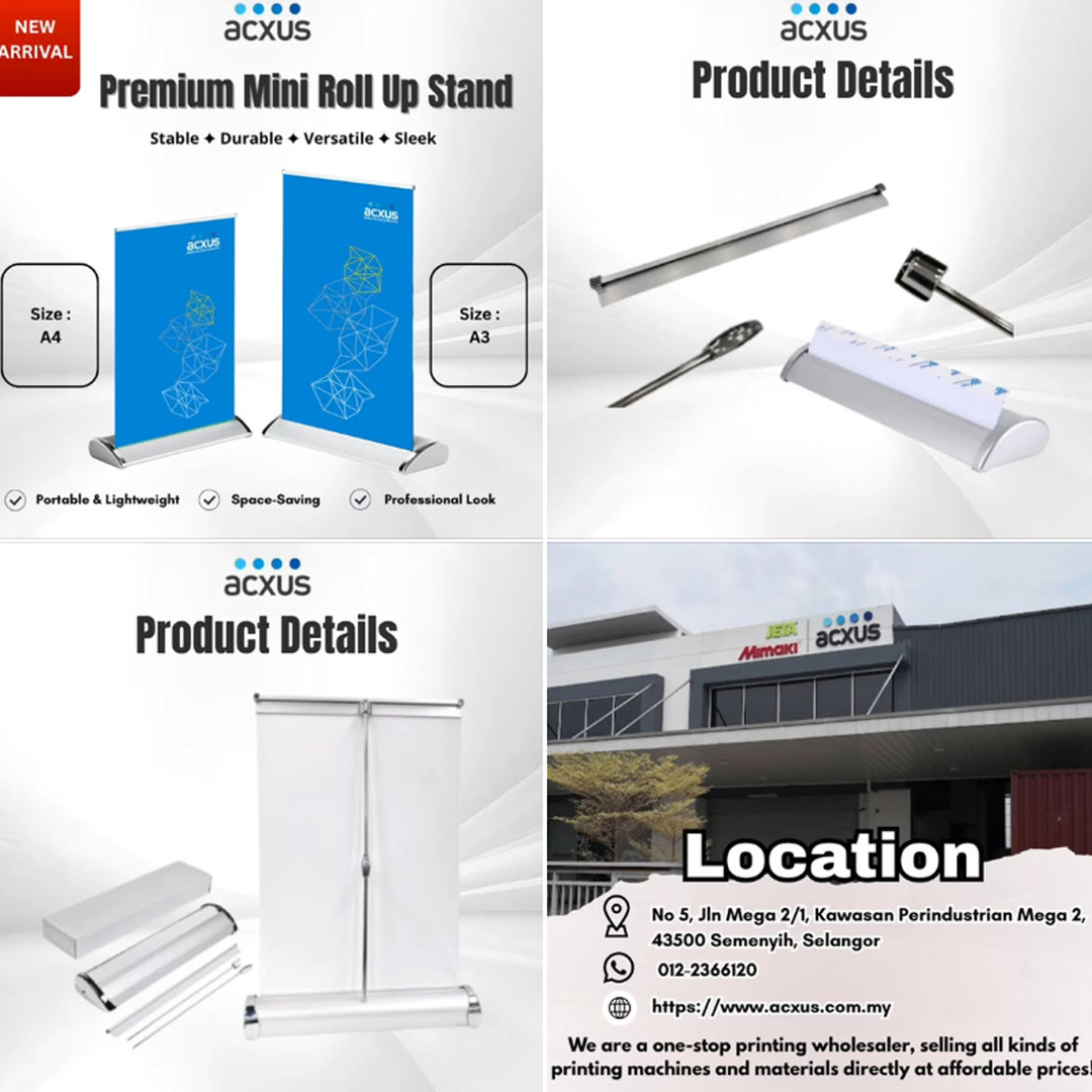 Acxus Premium Mini Roll Up Stand