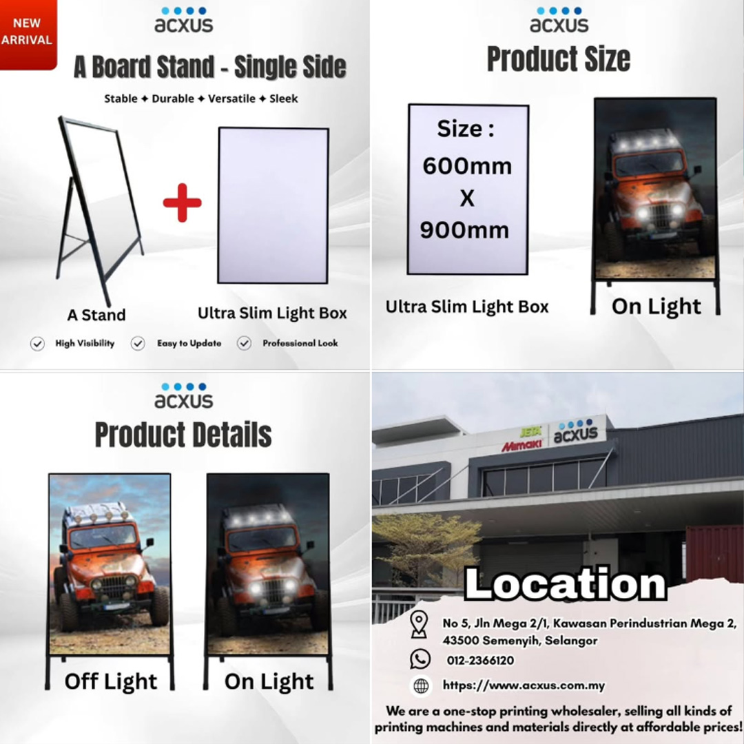 A Board Stand + Ultra Slim Light Box combo